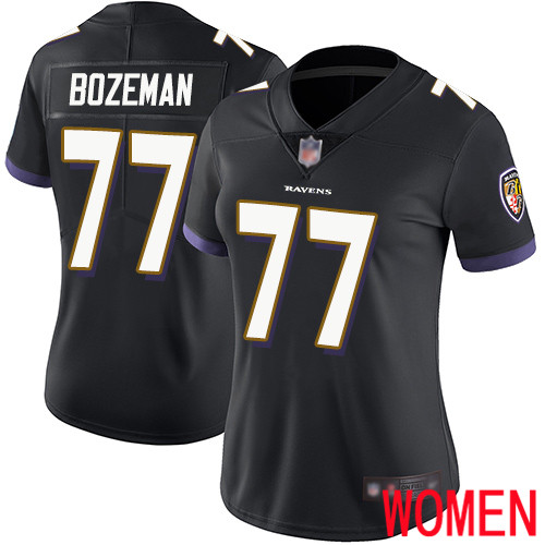 Baltimore Ravens Limited Black Women Bradley Bozeman Alternate Jersey NFL Football 77 Vapor Untouchable